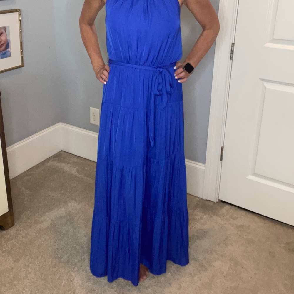 Naked Zebra small dress bought from boutique blue maxi sexy halter